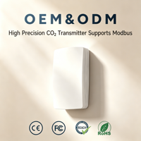 Transmisor de CO2 Fijo de Alta Precisión, Cumple con ASHRAE 62.1, IP30, para Escuelas y Hospitales, Integración Modbus RTU, Plug and Play, para IAQ