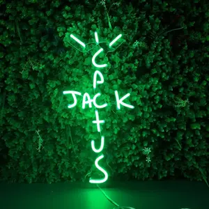 GOLDMORE1 all'ingrosso Logo personalizzato insegna al neon impermeabile led personalizzato cambia colore insegne al neon cactus jack