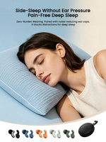 Bouchons d'oreilles en silicone bleus pour dormir et nager, légers, réutilisables, isolation phonique pour le sommeil et la natation