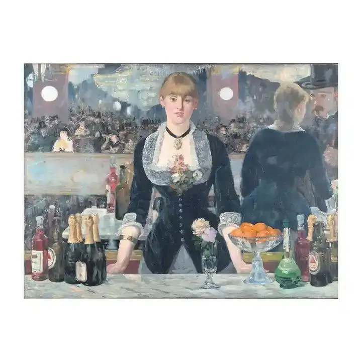 Klassischer Impressionismus Manet Portrait Kunstdekoration berühmte Reproduktion Bar Woman Ölgemälde