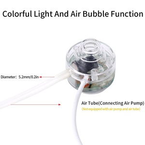 Lampu Gelembung Udara Akuarium Mini USB RGB JSD 4cm Transparan 7 LED Pengubah Warna, Batu Udara Submersible untuk Akuarium Nano - Product Image 4