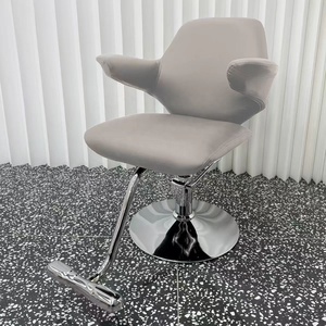 Fauteuil de Barbier Minimaliste Moderne, Chaise de Salon Hydraulique, Siège de Coiffure en Cuir avec Repose-Pieds - Product Image 1