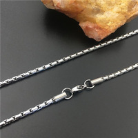 Chaîne de collier simple en acier inoxydable avec marteau rond en titane, chaîne de perles, chaîne de collier pour homme et femme, chaîne de pull