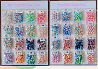 Perles rondes bleu marine et argentées ombrées avec trou, perles d'imitation ABS pour la fabrication de bijoux DIY, colliers, vente en gros