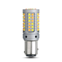 Ampoules LED 1157 7443 3157 T25 T20 3030 69SMD bicolores, feux de freinage, clignotants blancs et jaunes, feux de jour DRL
