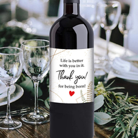 Etiquetas y Pegatinas Ecológicas Autoadhesivas para Botellas de Vino, Papel Adhesivo Personalizable con Diseño 3D