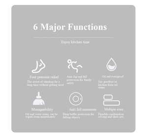 Set Keset Dapur Diatom Mud Pola Geometris Gaya Kesederhanaan Modern Anti Selip Alas Karet Tipis Dapat Dicuci Mesin Tahan Minyak dan Air - Product Image 2