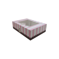 Boîtes à biscuits blanches de petite taille avec fenêtre, boîtes en papier pour mini-gâteaux, beignets, desserts à emporter, emballage individuel pour cupcakes