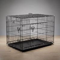 35 #   Cages pour animaux de compagnie pliables en métal de haute qualité, personnalisables, anti-rouille, avec plateau amovible, faciles à nettoyer, durables, pour intérieur et extérieur, vente en gros