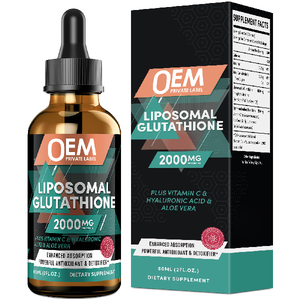 Oem Liposomale Glutathion Druppels 2000Mg Verhoogde Absorptie Vitamine C L-Glutathionsupplement Volwassen Antioxidant - Product Image 1