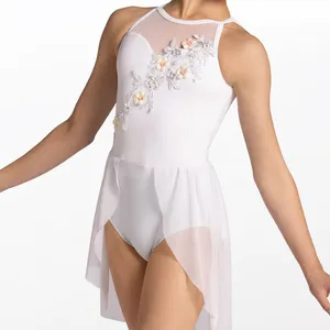 2023 नए आगमन की उच्च गुणवत्ता वाली लड़कियों की लेओकार्ड स्कर्ट महिला बैले नृत्य वेशभूषा सफेद बैले नृत्य वेशभूषा