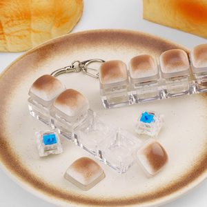 Tùy Chỉnh Phim Hoạt Hình Bàn Phím Keychain Dễ Thương Bánh Mì <span class=keywords><strong>Keycap</strong></span> Mini Cho <span class=keywords><strong>Pop</strong></span> Đồ Chơi Cho Căng Thẳng Cứu Trợ Bàn Phím Cơ Khí Nút Keyring Mặt Dây Chuyền - Product Image 4