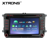 XTRONS Pemutar Multimedia Mobil Android 7 Inci, Octa-Core 4GB+64GB, 4G, Navigasi GPS untuk VW Golf Passat Tiguan Polo T5