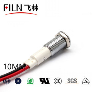 10 Mét Bảng Điều Khiển Chỉ Số Ánh Sáng Kim Loại Chống Thấm Nước IP27 Pilot <span class=keywords><strong>Lamp</strong></span> Singal Bulb <span class=keywords><strong>Led</strong></span> 12V Red Green Amber Xanh Trắng - Product Image 4