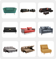 Canapé-lit convertible en tissu lin gris, 2 places, lit escamotable, design moderne, gonflable, certifié BSCI, OEM/ODM disponible