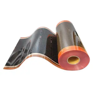 AC220V Graphene PTC Heating Film Infrared Electric Warm Floor Heating System 240W/m2 Carbon Foil