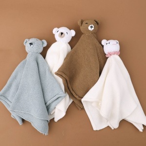 Couverture de sécurité en coton tricoté avec amour pour bébé Lapin Pentagramme Couverture de sécurité douce et mignonne pour garçons et filles - Product Image 3