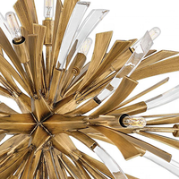 Lampe pendante créative de cristal d'or de conception moderne unique faite sur commande de salon de villa suspension de chaîne en or