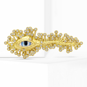Atacado Broche de Olho Artístico com Strass Incrustado e Esmalte, Alfinete de Lapela Unissex, Estilo Retrô Artístico, Ornamento Decorativo para Terno e Lenço, Joia - Product Image 1