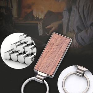 Personalized Wooden Keychains with Laser Engraved Logo - Custom Wood Keyrings for Promotional Gifts & Corporate Branding - Product Image 4