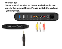 Kabel Video Audio AV, 1m 3.5mm dengan adaptor RCA colokan pria jaket PVC untuk Game TV komputer kamera pemutar DVD di rumah hiburan