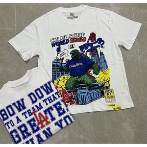 Dropshipping Men's <b>Y2k</b> Streetwear Oversized T-<b>shirt</b> 100% Cotton Letter Pattern Casual Tops - Product Image 6