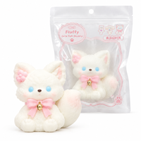 Squishies Chiot Blanc Taba Faits Main en Silicone Alimentaire, Sensation Aquatique, Remontée Lente, Anti-Stress et Anxiété, Nouveauté 2026 OEM ODM