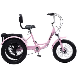 J fabricante bicicleta triciclo adulto barato, venda de bicicleta de café triciclo motorizado para adultos com três rodas