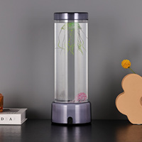 Nouvellement petite taille décor à la maison aménagement paysager transparent RVB changement de couleur base enfants cadeau créatif nouveauté méduse lumière led