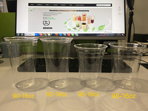 Preço de Fábrica Copo Plástico Transparente Descartável em Forma de U de 14, 16, 24 oz para Suco, Smoothie, Milkshake e Bubble Tea com Tampa de Domo - Product Image 2