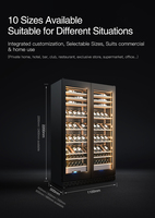 Enfriador de vino personalizado de gama alta exclusivo Control avanzado de temperatura y humedad Gabinete de vino de gran capacidad y entrega rápida