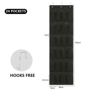 Foldable Clear 24 Mesh Pockets Cheap Large Over the Door Hanging Shoe Closet Organizer Storage <b>Bags</b> - Product Image 4