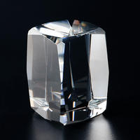 Vente en gros d'usine, cube de cristal K9 transparent de haute qualité, blanc, personnalisable, gravable au laser