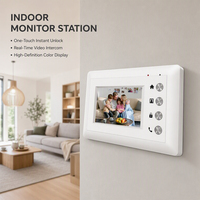Interphone vidéo de contrôle d'accès pour immeuble, solution d'entrée par clavier mécanique RFID et mot de passe pour grand appartement
