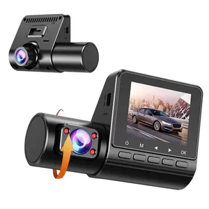 2 אינץ cips המכונית dvr מצלמה נהיגה מקליט וידאו usb g-חיישן לילה חזון 3 ערוץ קדמי ו אחורי המכונית
