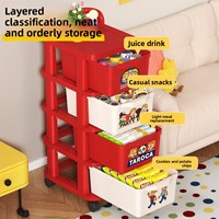 Étagère et chariot de rangement mobile multi-niveaux en polyuréthane style Dopamine pour le salon et la chambre à coucher