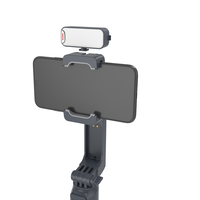 Vente chaude Stabilisateur de cardan pour smartphone à axe unique intégré dans la tige d'extension et la lumière de remplissage adaptée à la caméra d'action et au téléphone
