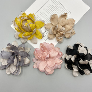 Handmade Camellia Hair Accessory Cloth Flower <b>Decor</b> For Clothing <b>Shoes</b> Bags Casual Style - Product Image 2