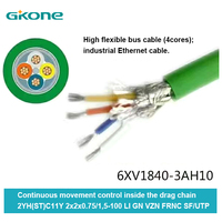 Câble de contrôle industriel Siemens Original 100% Neuf 2 Cœurs PLC Standard PROFIBUS FC GP 6XV1830-0EH10 en Stock Isolation PVC