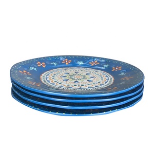 Qualité supérieure couleur <span class=keywords><strong>bleue</strong></span> avec <span class=keywords><strong>fleur</strong></span> pleine impression 100% plaque de mélamine pour le dîner - Product Image 4
