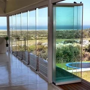 Villa personnalisée spéciale porte pliante en verre sans cadre balcon grande vue sûre et belle porte pliante en verre - Product Image 2