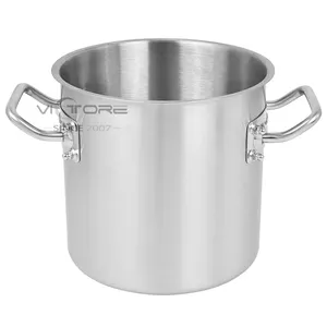 S/S 304/ S/S 201 stainless steel triple-bottom brew pot stock pot With Lid