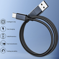 Chargeur rapide 2 en 1 65W PD USB C vers USB Type C et USB-A Câble de charge rapide 0.5M 1M 1.2M 1.8M 2M 3M