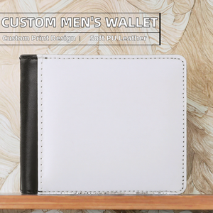 Portefeuille court personnalisé pour homme en cuir PU vierge, imprimable par sublimation, pour transfert thermique, portefeuille à main DIY pour impression photo, idéal pour les cadeaux - Product Image 2