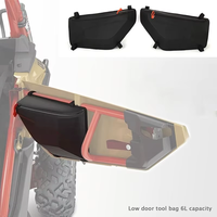 Sac de rangement pour portes avant X3 UTV pour Can Am Maverick X3 Maverick X3 MAX R RR 4x4 XMR XDS 2017+ Gris/Points de couture rouges