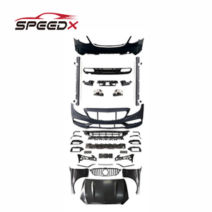 Pour <span class=keywords><strong>Mercedes</strong></span> W205 <span class=keywords><strong>classe</strong></span> <span class=keywords><strong>C</strong></span> mise à niveau nouveau C63 <span class=keywords><strong>AMG</strong></span> BodyKit pare-chocs avant arrière calandre becquet jupe latérale capot garde-boue - Product Image 5