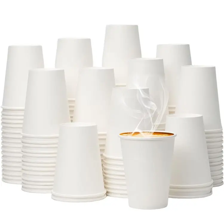 Línea de producción de vasos de papel personalizado, vaso de papel de té para bebidas calientes, 7OZ, 9OZ, precio de fábrica barato