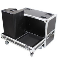 Boîtier de haut-parleur de transport portable en aluminium EVA personnalisé étanche aux chocs 2x QSC K12 K12.2 OEM Support Flight Cases