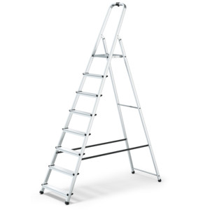Scalamia ALL188 Modern Aluminum Customizable Straight Folding <b>Ladder</b> 12.5ft Extended Height 150kg Load Capacity Indoor Household - Product Image 5