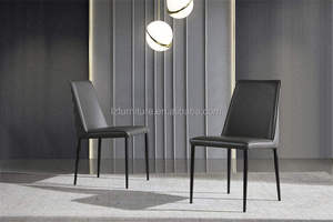Modern Elegant Luxury French European Design High Quality Leather Adjustable Extendable Dining Chair Durable Home Furniture - Product Image 4